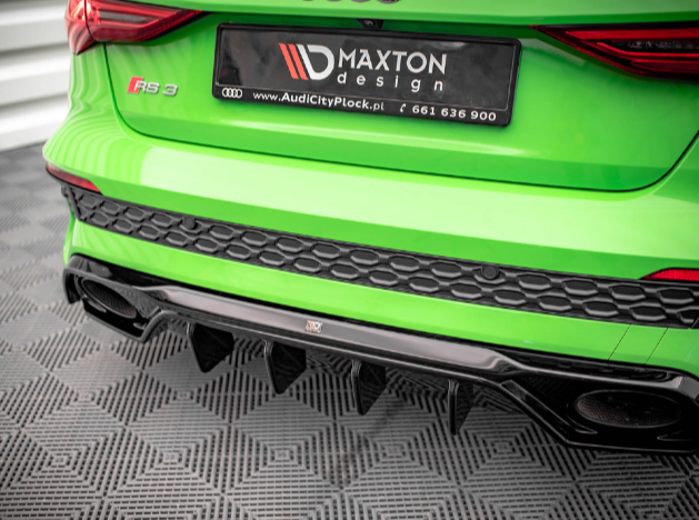 RS3 - 8Y: Gloss Black Maxton Rear Diffuser 20+