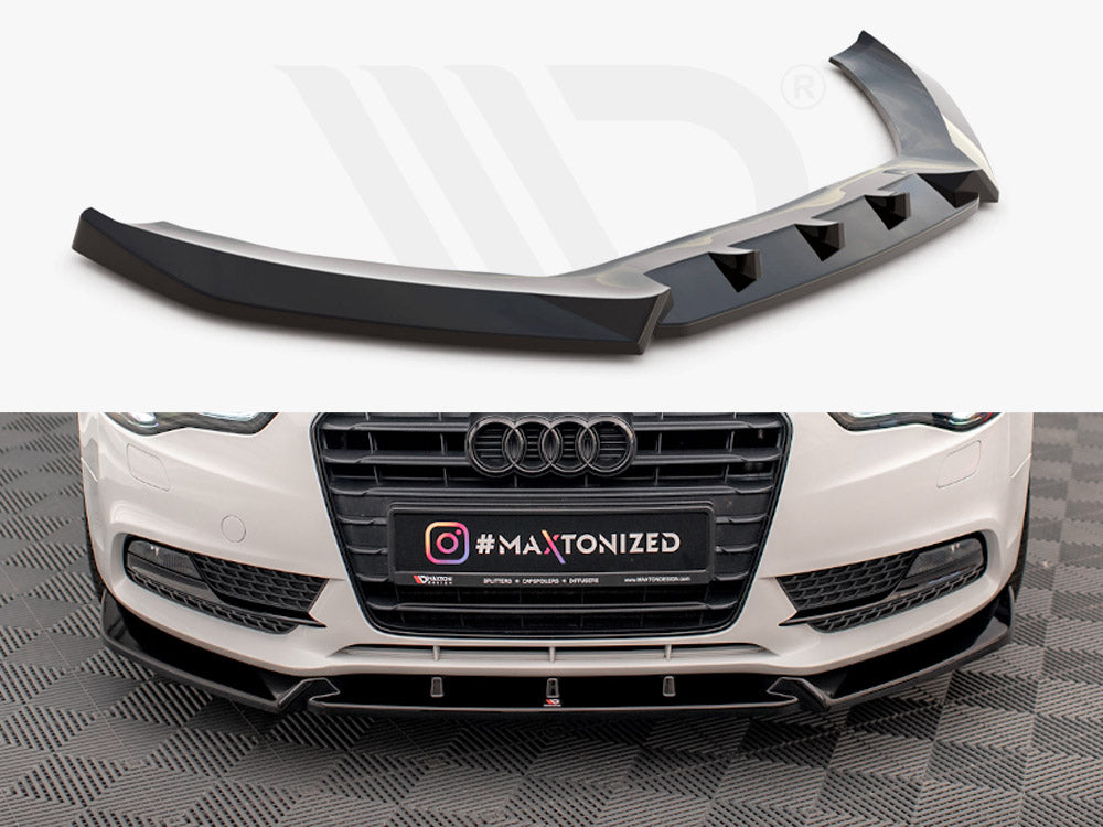 A5 - 8T Facelift: Gloss Black Maxton Front Splitter V1 11-16