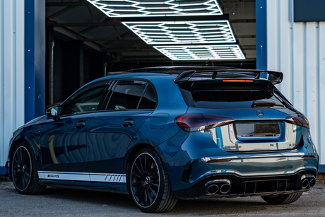 A Class - W177: A45 Style Gloss Black Diffuser & Tailpipes 18+