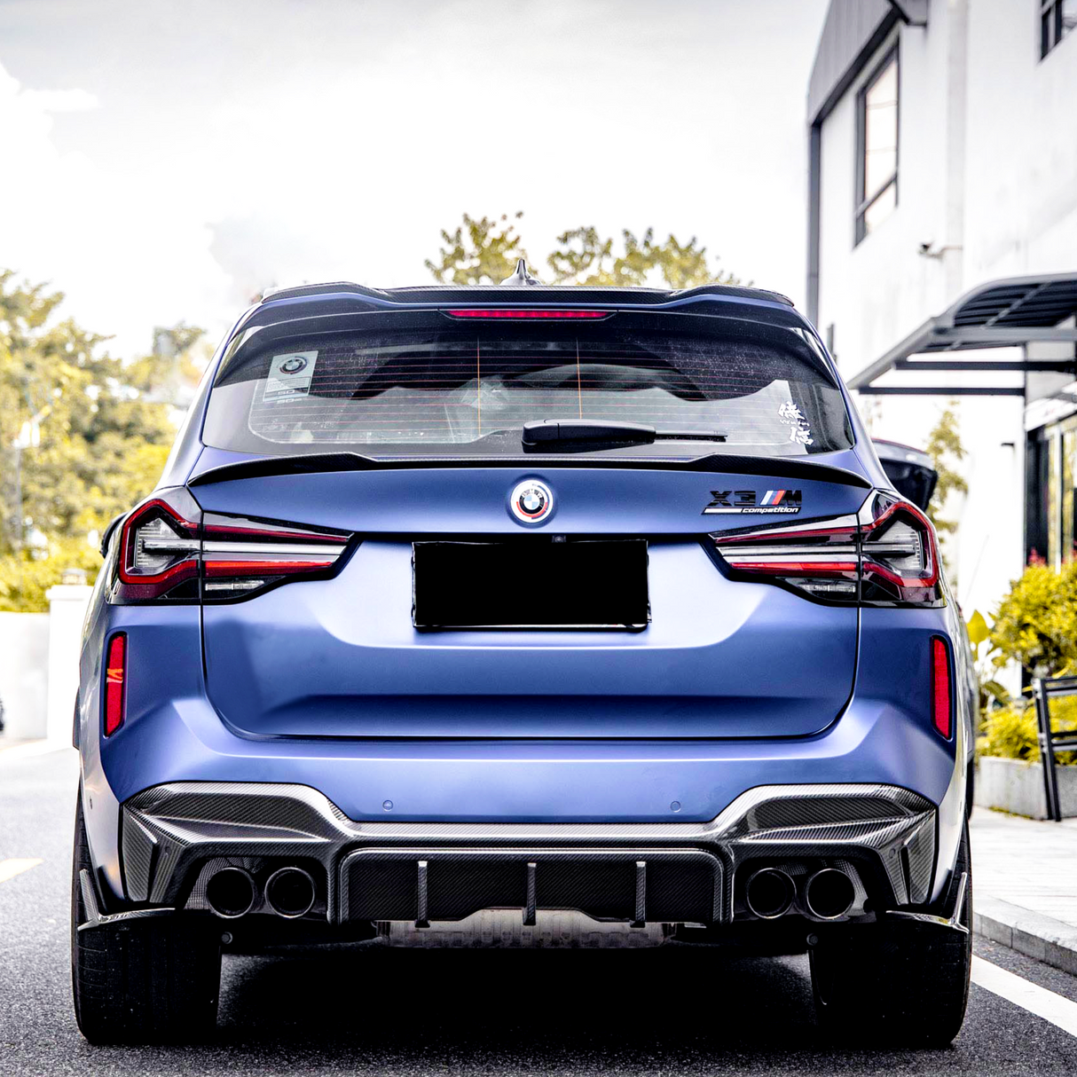 X3M - F97 Facelift: Dry Carbon Fibre SOOQOO Style Quad Exhaust Diffuser 21+