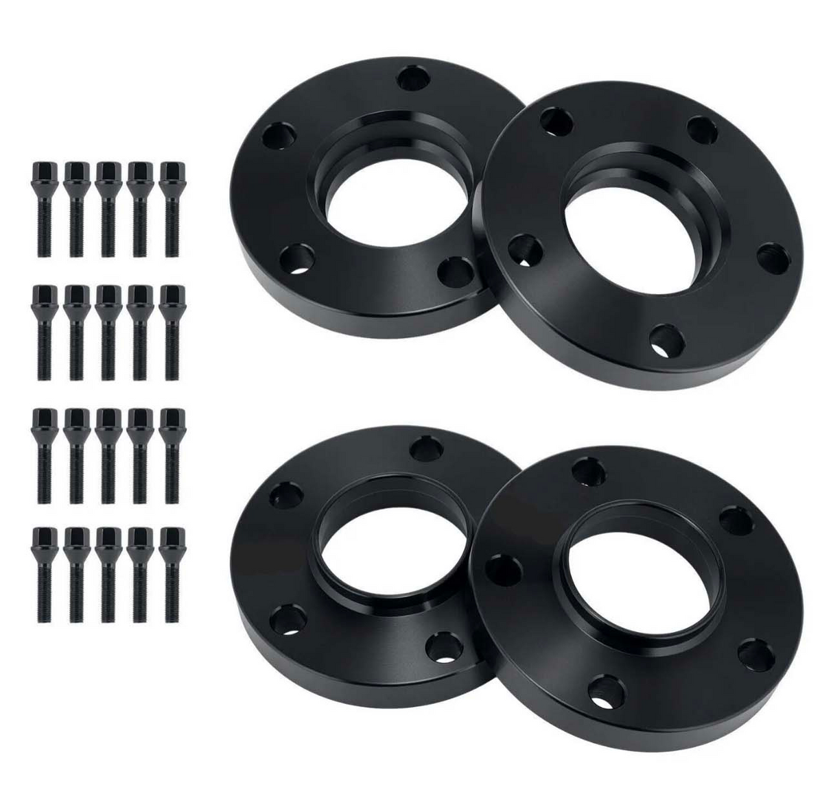 A5 - 8T/8WS/F5: Black Wheel Spacers & Bolts 09+