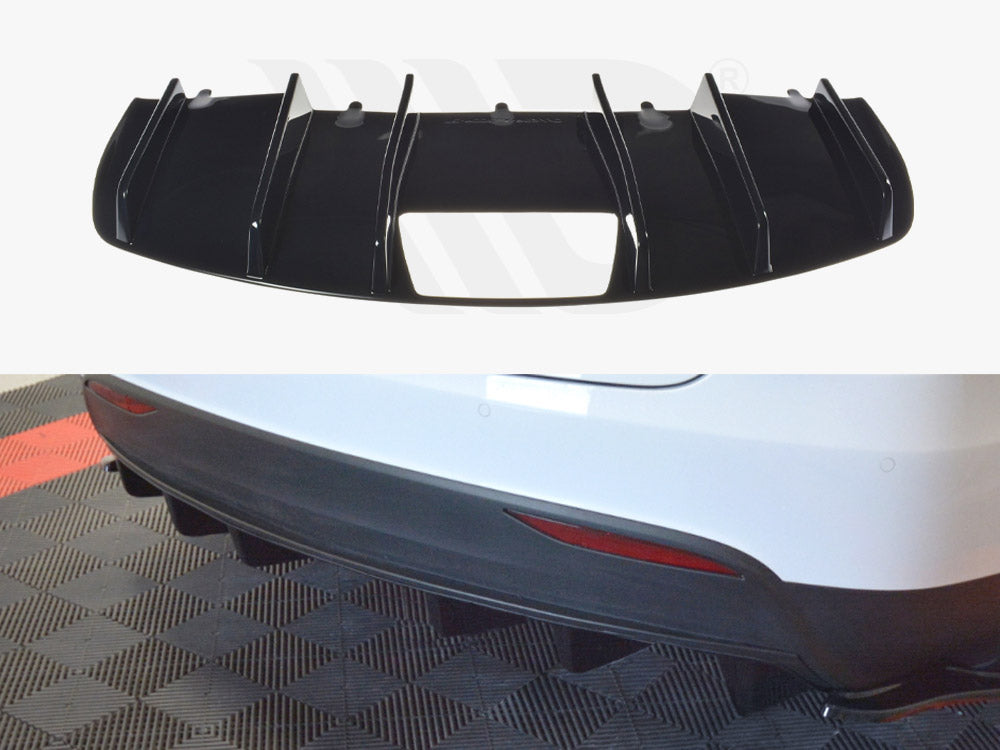 Model X: Gloss Black Maxton Rear Diffuser 15+