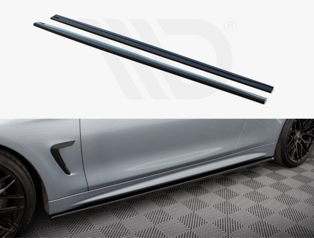 4 Series - F32/F33/F36: Gloss Black Maxton Side Skirts 13-20