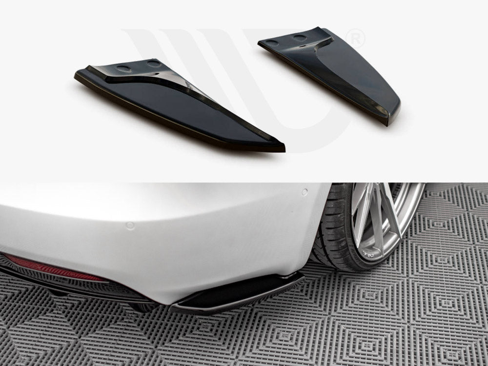 Model S: Gloss Black Maxton Rear Side Splitters 16-20