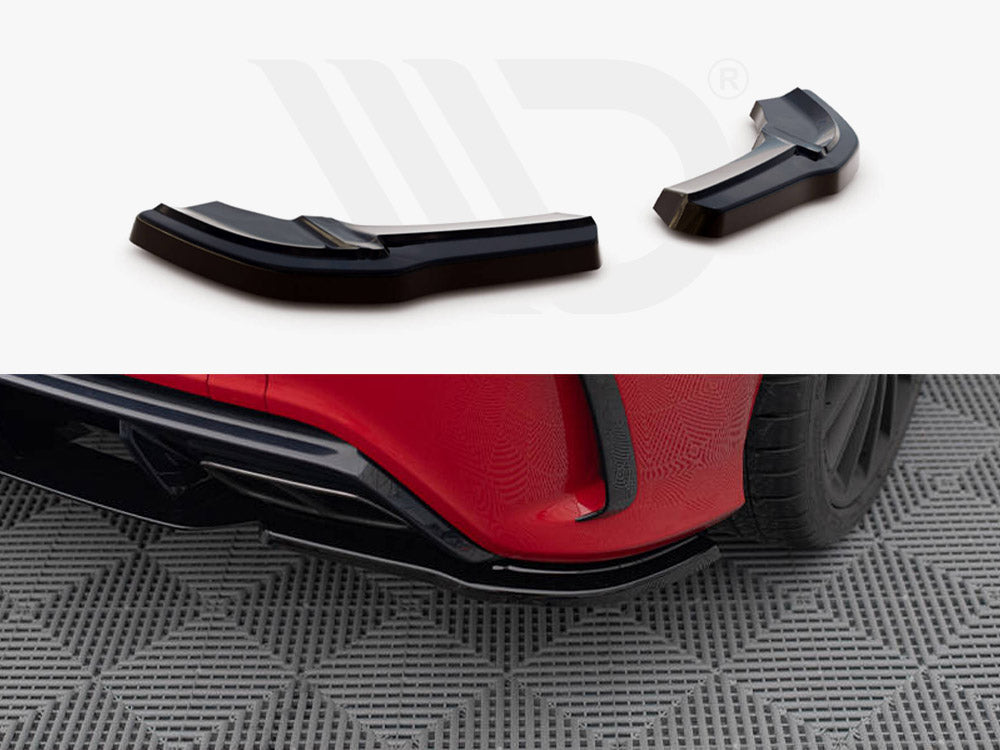 A Class - W176 Facelift: Gloss Black Maxton Rear Side Splitters 15-18