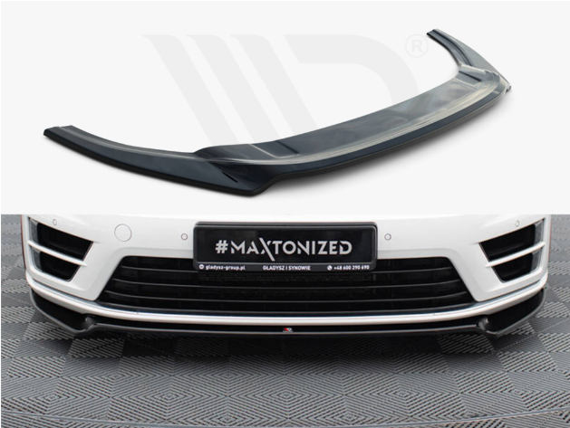 Golf R - MK7: Gloss Black Maxton Front Splitter V2 13-16