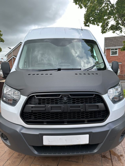 Ford Transit - MK8: Matt Black Honeycomb Style Grill 15-18