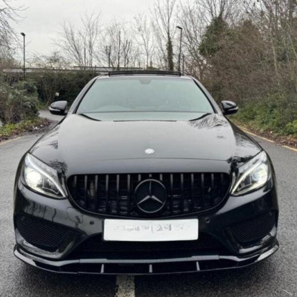 C Class - W205 Pre-Facelift: Gloss Black Edition 1 Style Splitter 15-18