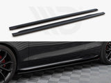 A5 - 8T: Gloss Black Maxton Side Skirts 07-16