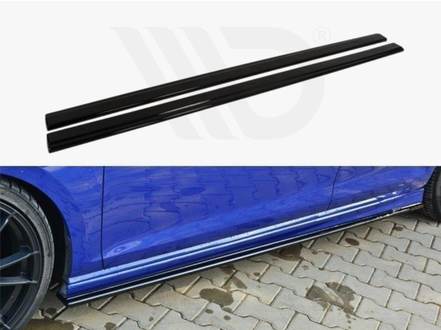 Golf R - MK7: Gloss Black Maxton Side Skirts 13-16