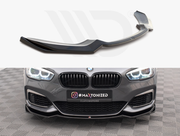 1 Series - F20/F21 Facelift: Gloss Black Maxton Front Splitter 15-19