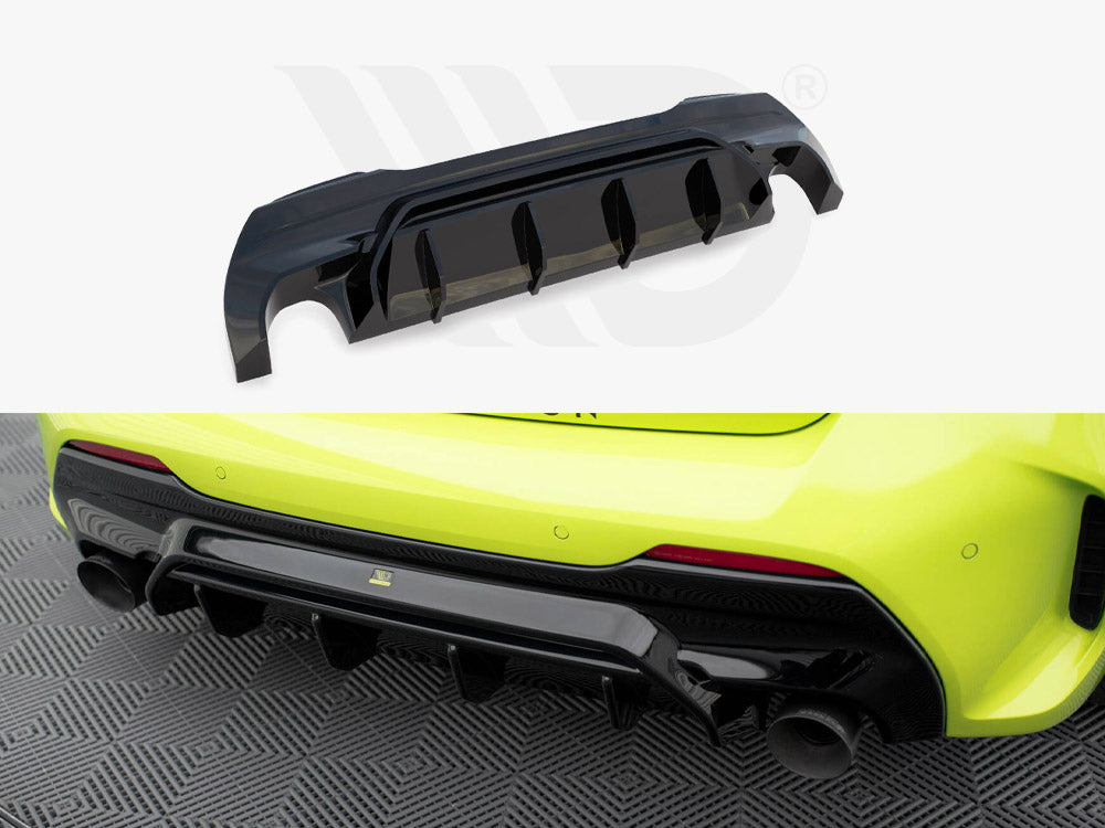 1 Series - F40: Gloss Black Maxton Rear Diffuser V1 19+