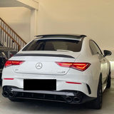 C Class - CLA W118 Pre-Facelift: Gloss Black Rear Diffuser 19-23