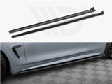 4 Series - F32/F33/F36: Gloss Black Maxton Side Skirts 14-20