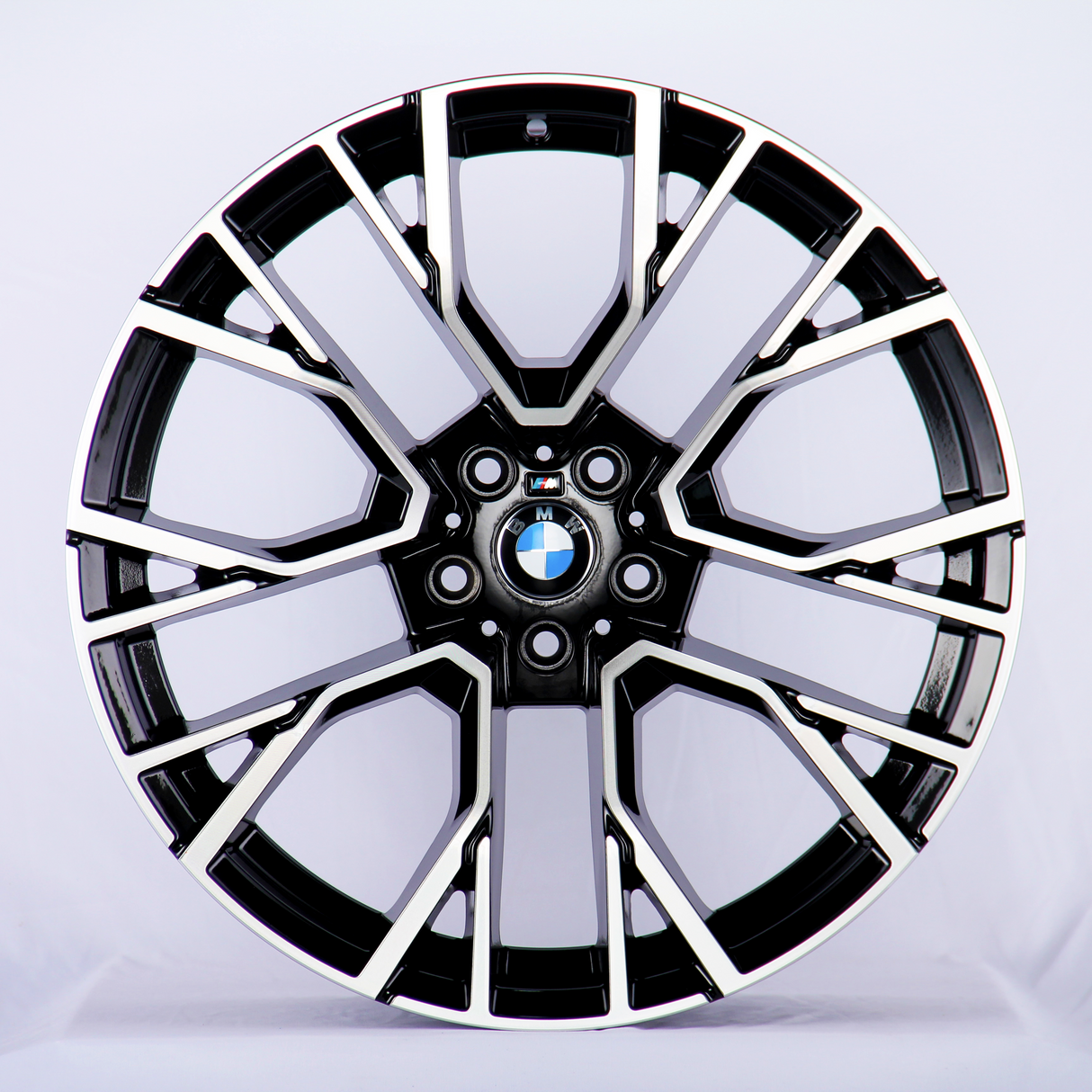 X6 - F16: 22" Diamond Cut Black 809M Style Alloy Wheels 14-18