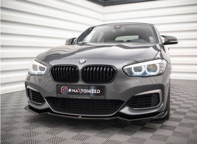 1 Series - F20/F21 Facelift: Gloss Black Maxton Front Splitter 15-19