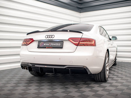 A5 - 8T Facelift: Gloss Black Maxton Twin Exhaust Rear Diffuser 11-16