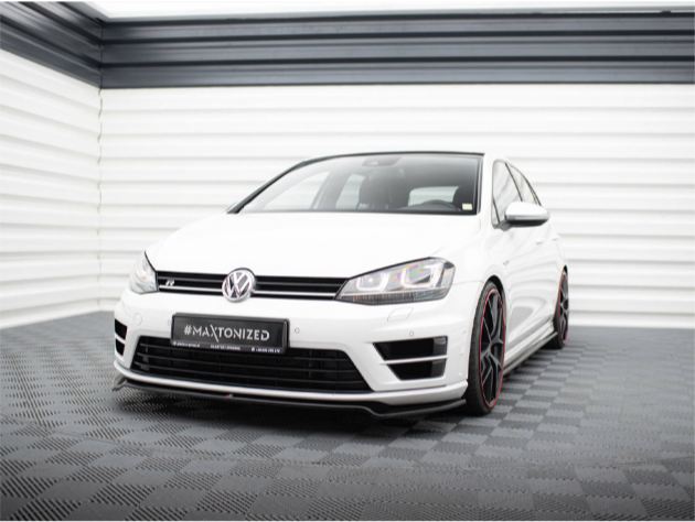 Golf R - MK7: Gloss Black Maxton Front Splitter V2 13-16