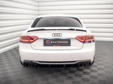 A5 - 8T Facelift: Gloss Black Maxton Dual Exhaust Rear Diffuser 11-16