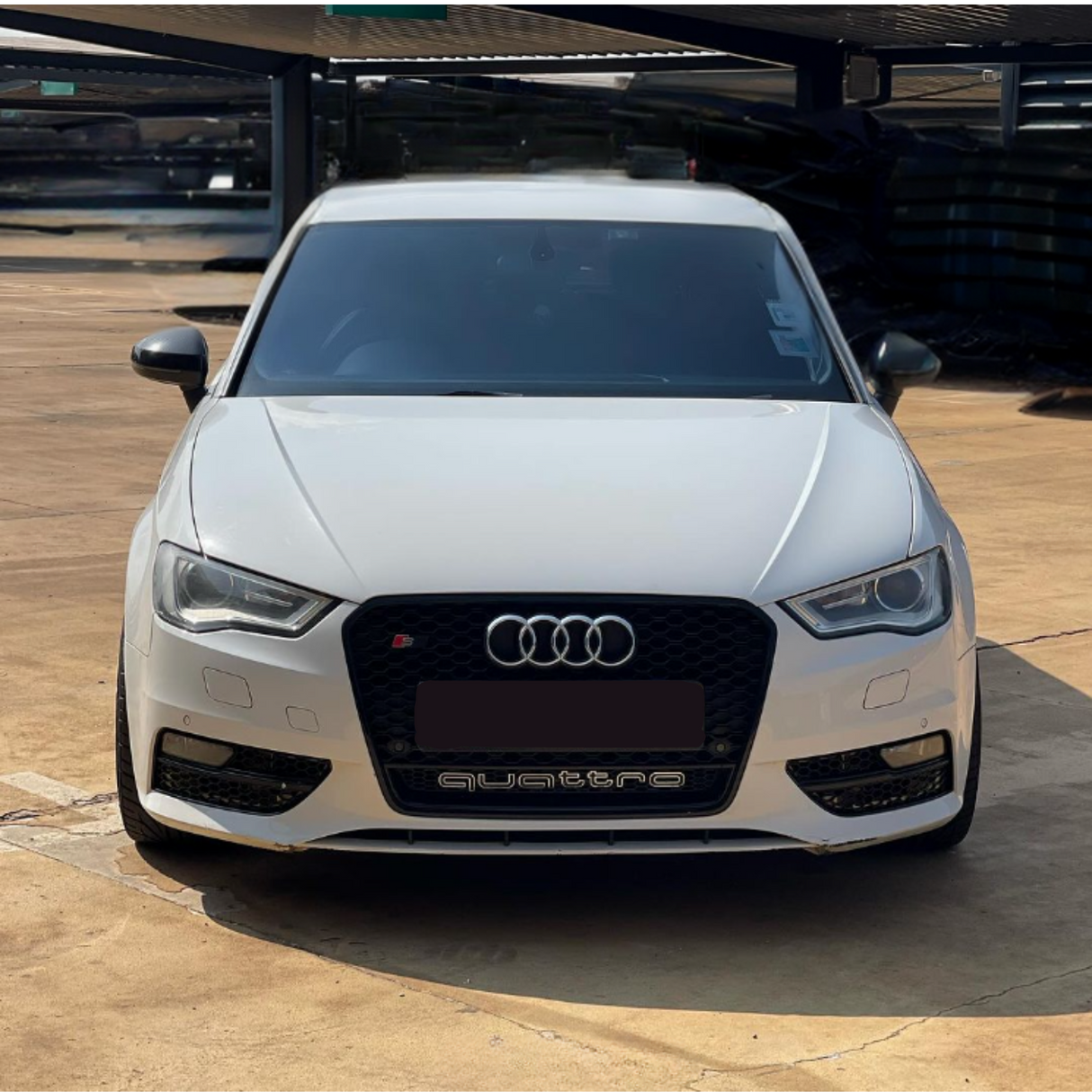 A3 - 8V Pre-Facelift: Gloss Black Honeycomb Style Fog Light Covers 13-16