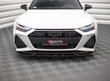 RS7 - C8: Gloss Black Maxton Front Splitter 19+