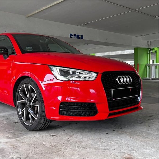 A1 - Facelift: Gloss Black RS Honeycomb Quattro Front Grill 15-18