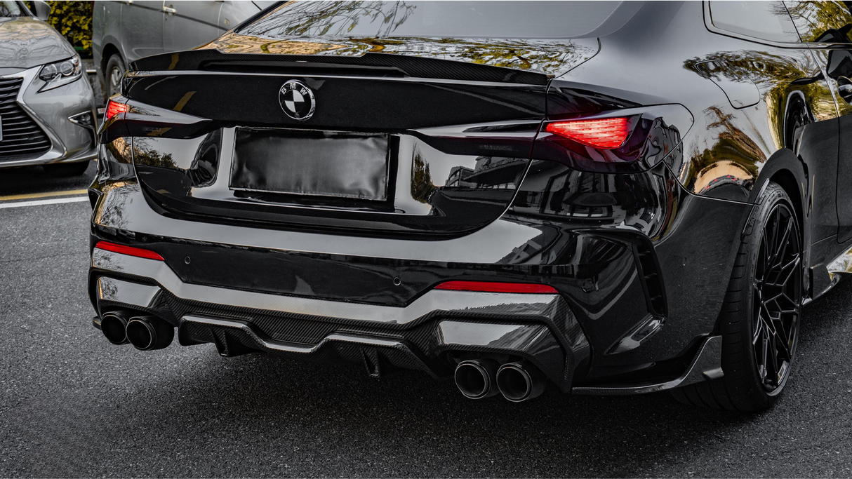 4 Series - G22: Dry Carbon Fibre SOOQOO Style Rear Bumper Diffuser 20-24