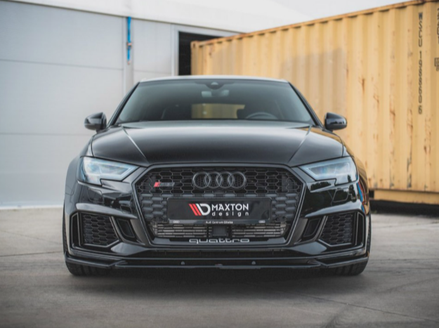 A3 - 8V/8VS Facelift: Gloss Black Maxton Front Splitter 17-20