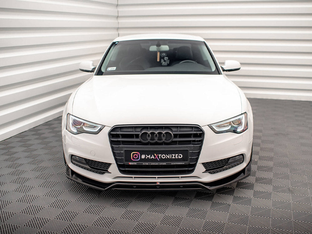 A5 - 8T Facelift: Gloss Black Maxton Front Splitter V2 11-16