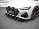 RS7 - C8: Gloss Black Maxton Front Splitter 19+