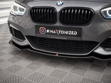 1 Series - F20/F21 Facelift: Gloss Black Maxton Front Splitter 15-19