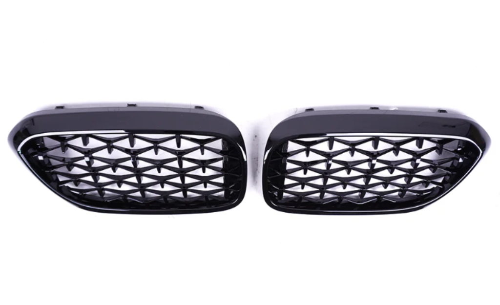 5 Series - G30/G31 Pre-Facelift: Gloss Black Diamond Style Grill 17-20