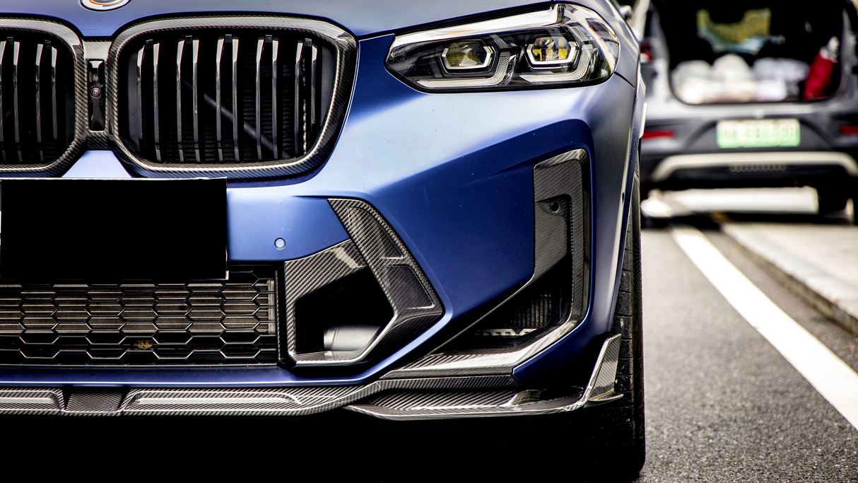 X3M - F97 Facelift: Dry Carbon Fibre SOOQOO Style Front Lip Splitter 21+