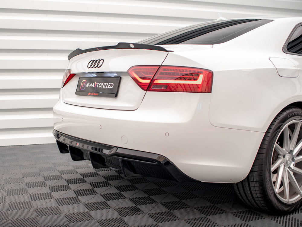 A5 - 8T Facelift: Gloss Black Maxton Twin Exhaust Rear Diffuser 11-16