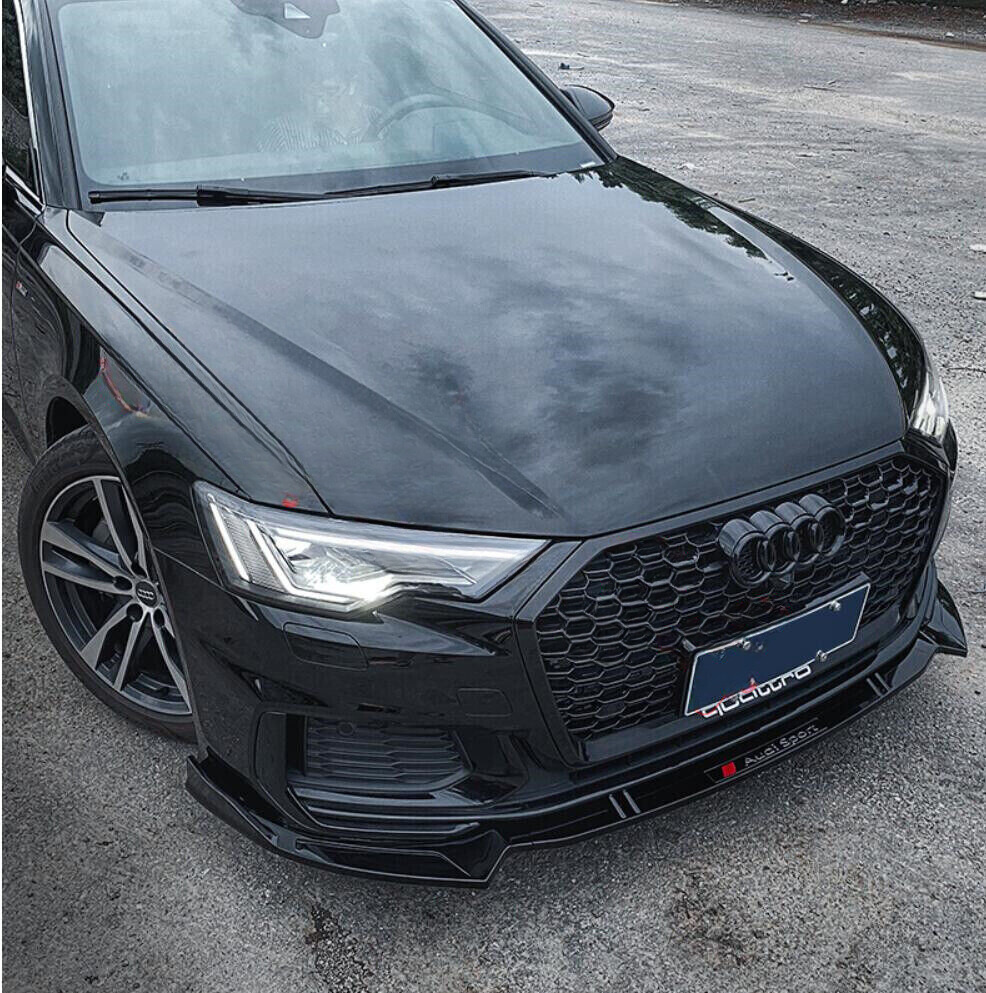 A6 - C8: Gloss Black RS Honeycomb Style Grill 18-22