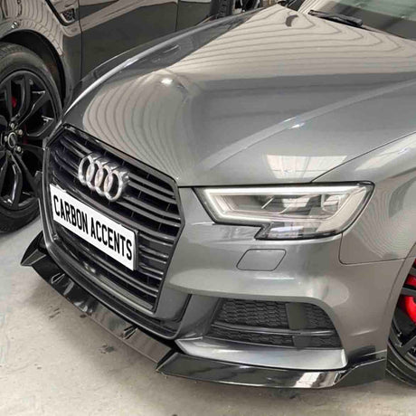 A3 - 8V Facelift: Gloss Black Front Splitter 17-20