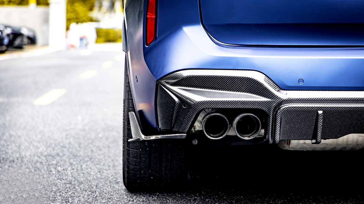 X3M - F97 Facelift: Dry Carbon Fibre SOOQOO Style Quad Exhaust Diffuser 21+