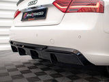 A5 - 8T Facelift: Gloss Black Maxton Twin Exhaust Rear Diffuser 11-16