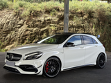 A Class - W176 Facelift: Gloss Black Front Aero Kit 16-18