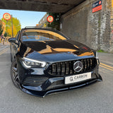 C Class - CLA W118 Pre-Facelift: Gloss Black Front Splitter 19-23