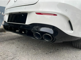 C Class - CLA W118 Pre-Facelift: Gloss Black Rear Diffuser 19-23