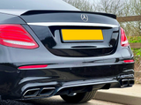 E Class - W213 Saloon: Black Rear Diffuser 16-20