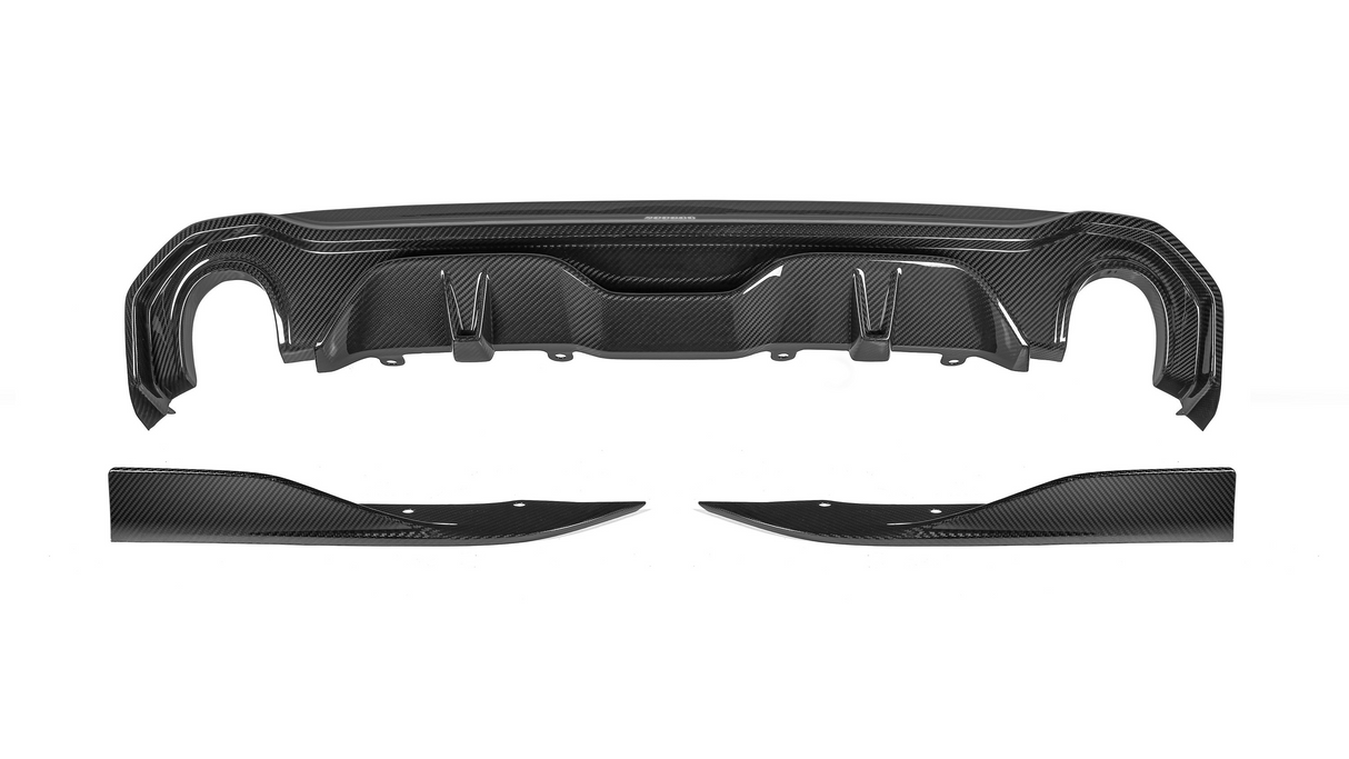 4 Series - G26: Dry Carbon Fibre SOOQOO Style Dual Exhaust Diffuser 20+