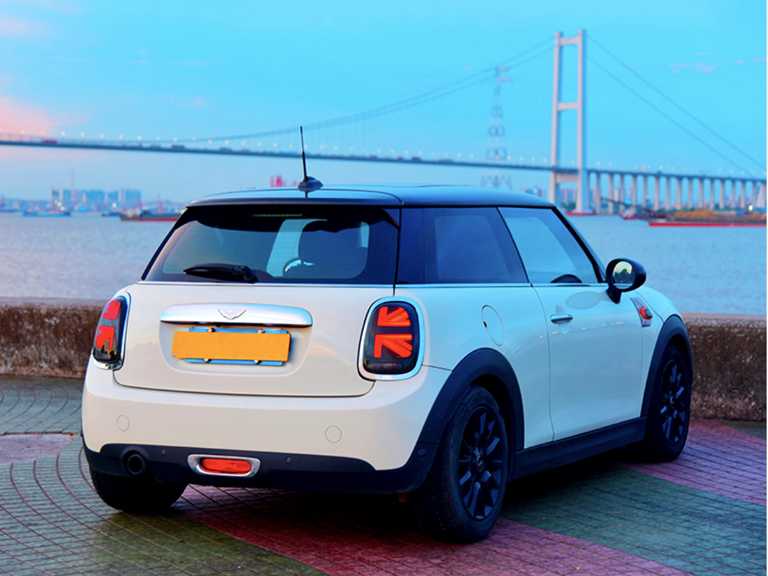 Mini Cooper - F55/F56/F57: Smoked Union Jack Style Tail Lights 14-19