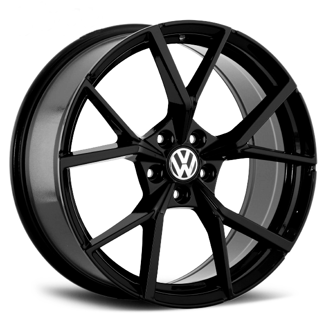 VW Arteon MK1 Alloy Wheels Gloss Black Pretoria Style – Carbon Accents