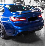 3 Series - G20 Pre-Facelift: Gloss Black Dual Exhaust Rear Diffuser 19-22