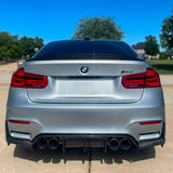 M3/M4 - F80/F82/F83: Carbon Fibre V Style Diffuser 14-19