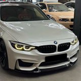 M3/M4 - F80/F82/F83: Gloss Black CS Style Front Splitter 14-19