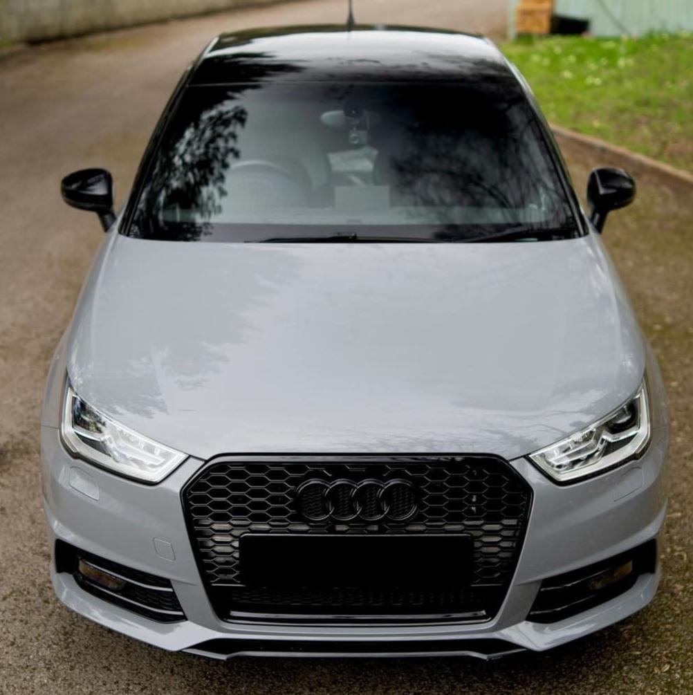 A1 - Facelift: Gloss Black RS Honeycomb Quattro Front Grill 15-18