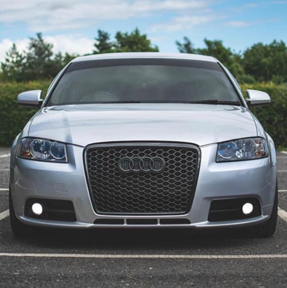 A3 - 8P: Gloss Black RS Honeycomb Style Grill 08-12